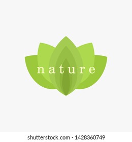 Nature logo design vector template. Leaf icon