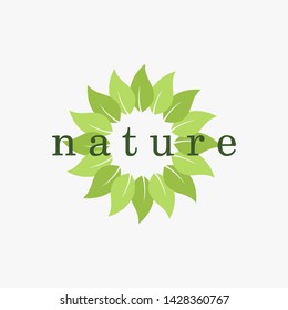 Nature logo design vector template. Leaf icon