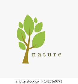 Nature logo design vector template. Leaf icon