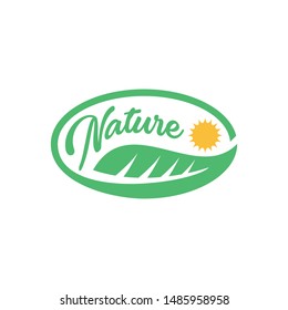 Nature logo design vector template. Vector Leaf logo of nature.