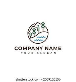 Nature logo design vector template