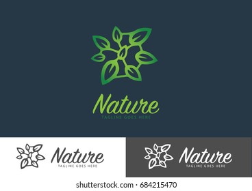 Nature Logo Design Vector Template 