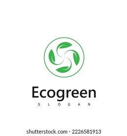 diseño ecológico ecológico de logotipo natural
