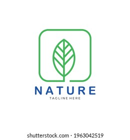 nature logo farms line art vector illustration design