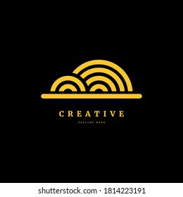 Logotipo de la naturaleza, concepto de logotipo floral, emblema abstracto vectorial, concepto de monograma esquemático para tienda orgánica
