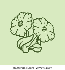 Nature logo. Floral logo. Flower icon. Floral emblem. Cosmetics, Spa, Beauty salon, Decoration, Boutique logo. Interior Icon. Resort and Restaurant Logo.