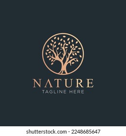 Nature logo. Floral logo. Resort and Restaurant Logo. Interior Icon. Herbal, leaf, nature icon. Cosmetics, Spa, Beauty salon, Decoration, Boutique logo