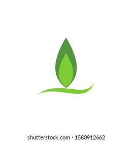 Nature Logo  Fresh Green Leaves