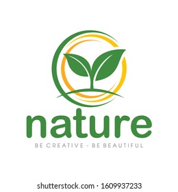 Nature Logo, Green Nature Logo, Farm Logo Vector