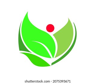 logotipo de naturaleza con concepto de hoja verde. Útil para la decoración, la marca, la etiqueta del producto, el embalaje.