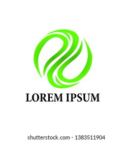 nature logo icon with abstract geometry for agriculture company