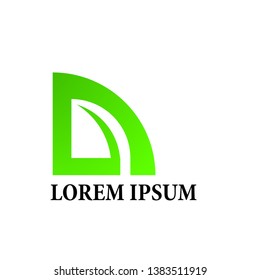 nature logo icon with abstract geometry for agriculture company