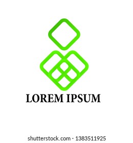 nature logo icon with abstract geometry for agriculture company
