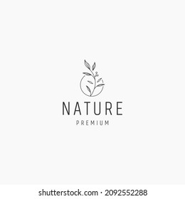 Nature logo icon design template