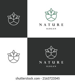 Nature logo icon design template vector illustration