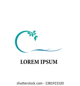 nature logo icon sign or symbol for environment or earth day event