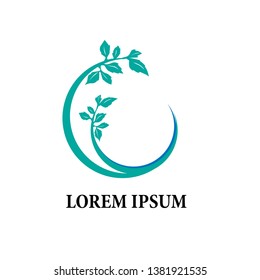 nature logo icon sign or symbol for environment or earth day event