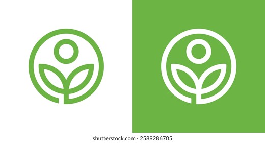 Nature logo icon vector design. Healthy eco food, ecology, spa, diet, business.