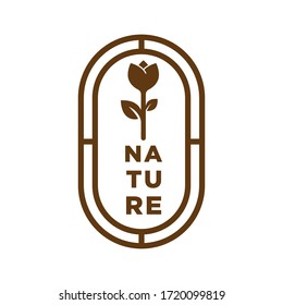 Nature logo icon vector. Natural simple logo illustration. Modern design nature on white background.