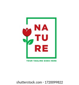 Nature logo icon vector. Natural simple logo illustration. Modern design nature on white background.