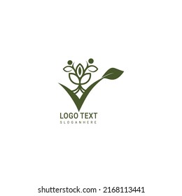 logotipo de naturaleza, diseño de plantilla de logotipo de hoja