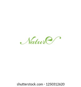 NATURE logo letter design