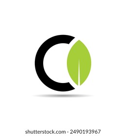 The Nature logo often features a stylized representation of a leaf or tree to symbolize the natural world, while the letter "C" is a simple, curved, crescent-like character in the alphabet.