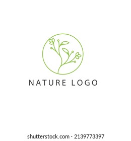 logotipo de naturaleza sobre fondo blanco