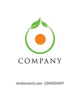 Logo de Nature, logotipo orgánico, logotipo de la hoja