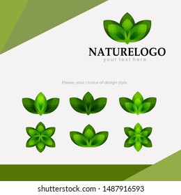 nature logo plant element vector design