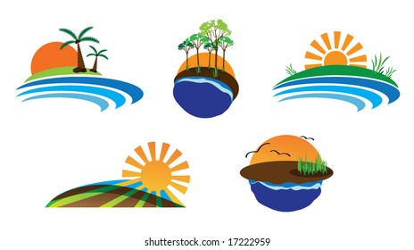 nature logo set
