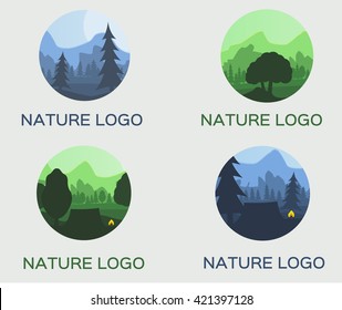 Nature logo set
