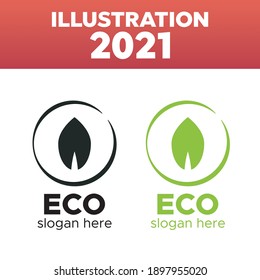 Nature logo set. Logo fresh, badge green leaf vector. 