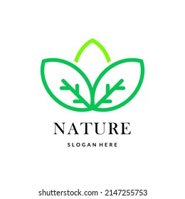 Nature logo simple abstract linear style