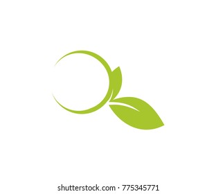 nature logo symbol with circle for template you text company name.on white background