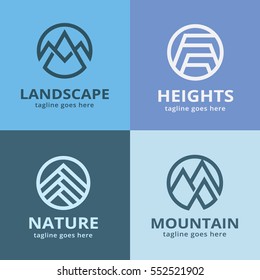 Nature Logo Template Design Vector/ Mountain Logo/ Icon Design