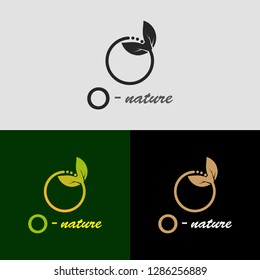 nature logo template, natural icon with leaf concept. agricultural symbol. abstract green tree. leaves. vector illustration element