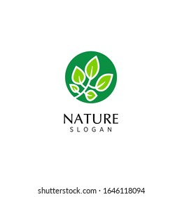 nature logo template premium vector