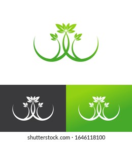 nature logo template premium vector