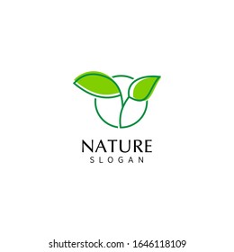 nature logo template premium vector