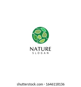 nature logo template premium vector