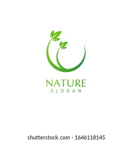 nature logo template premium vector