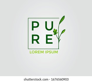 Nature Logo Template, Pure vector illustration logo design