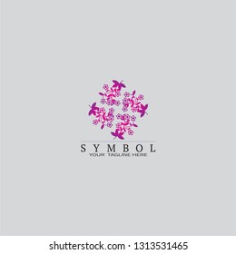 Nature logo template, vector logo for business corporate, flower icon, luxury, hotel icon, element, illustration. Edit