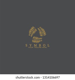 Nature logo template, vector logo for business corporate, flower icon, luxury, hotel icon, element, illustration. Edit