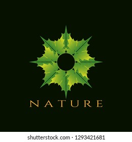 Nature logo templates, vector for business corporate, icon green leaf, element, illustrations -vector