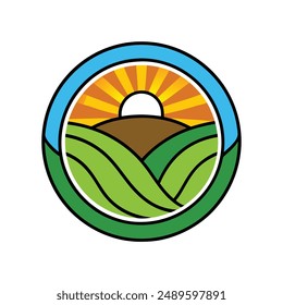 Nature Logo Vector art Illustration.