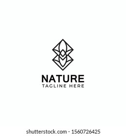 nature logo vector concept with elegant, minimalist and line art styles
