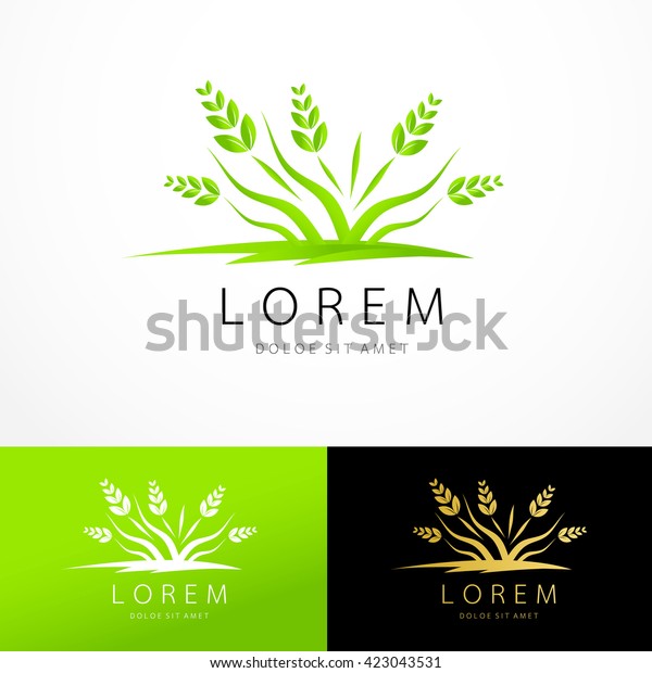 Nature Logo Vector Design Stock Vector (Royalty Free) 423043531