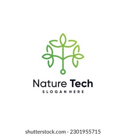 Nature logo vector design with modern concept idea